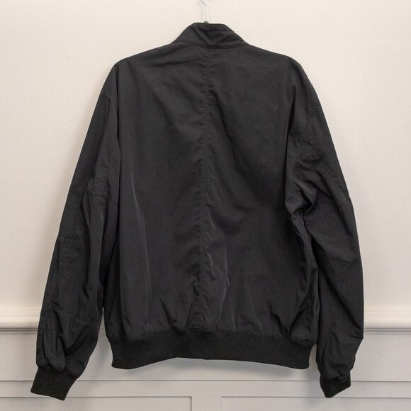 Façonnable Black Bomber Jacket | Size L | Classic Minimalist Style - Picture 4 of 5